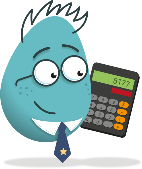 Bill with a calculator