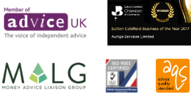 MALG Member, ISO 9001, Sutton Coldfield Business of the Year, Advice Quality Standard, Member of Advice UK